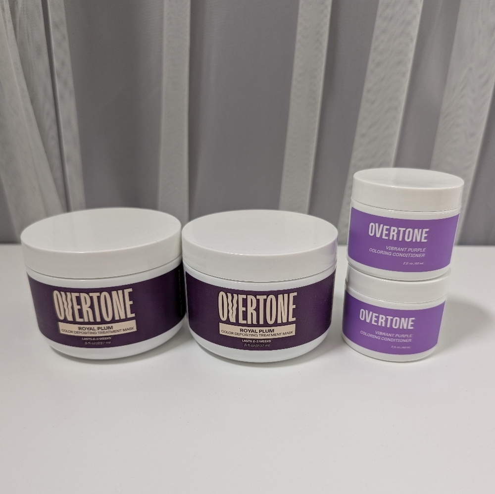 NEW Overtone Color Depositing Deep Conditioning Mask Royal Plum & Vibrant Purple